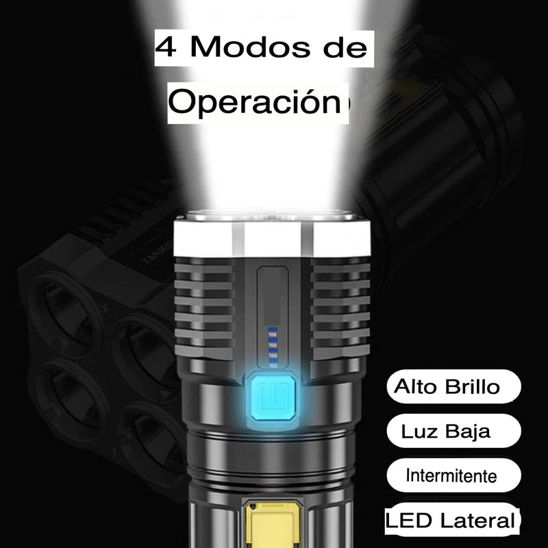 Linterna eléctrica alta luminosidad 4 modos